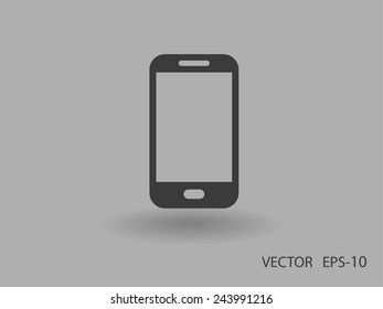 Flat icon of smartphone