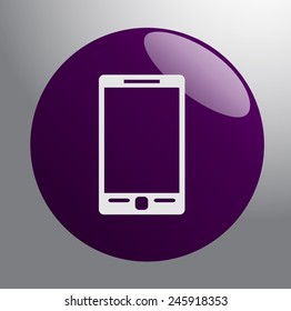 Flat icon of smartphone