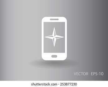 Icono plano del smartphone