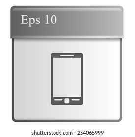 Flat icon of smartphone