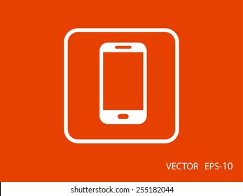 Flat icon of smartphone