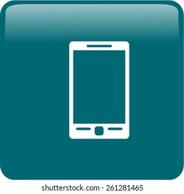 Flat icon of smartphone