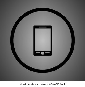Flat icon of smartphone