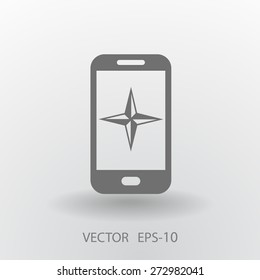 Icono plano del smartphone