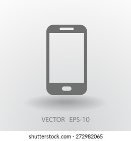 Flat icon of smartphone