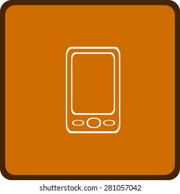 Flat icon of smartphone