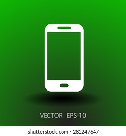 Flat icon of smartphone