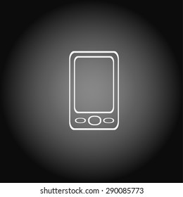 Flat icon of smartphone