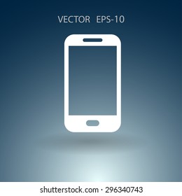 Flat icon of smartphone