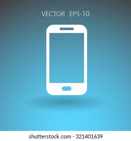 Flat icon of smartphone