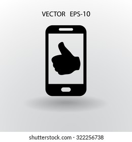 Flachbild-Symbol für Smartphone