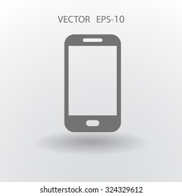 Flat icon of smartphone