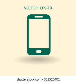 Flat icon of smartphone