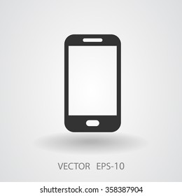 Flat icon of smartphone