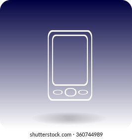 Flat icon of smartphone