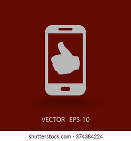 Icono plano del smartphone