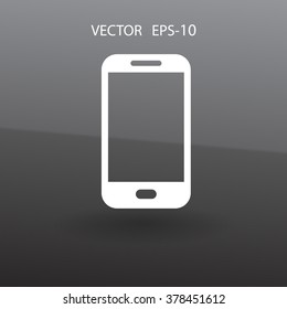 Flat icon of smartphone