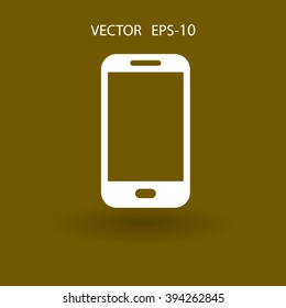 Flat icon of smartphone