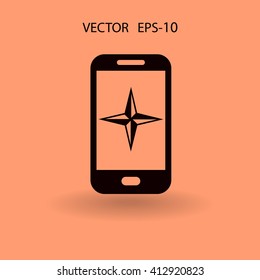 Flachbild-Symbol für Smartphone
