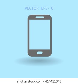 Flat icon of smartphone