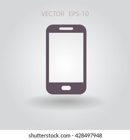Flat icon of smartphone