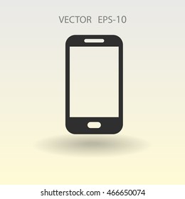 Flat icon of smartphone