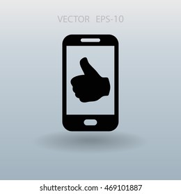 Icono plano del smartphone