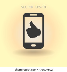 Flachbild-Symbol für Smartphone