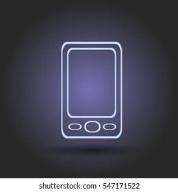 Flat icon of smartphone