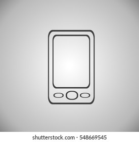 Flat icon of smartphone