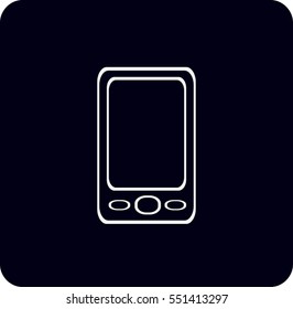 Flat icon of smartphone