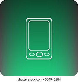 Flat icon of smartphone