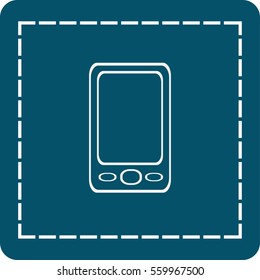 Flat icon of smartphone