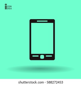 Flat icon of smartphone