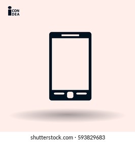 Flat icon of smartphone