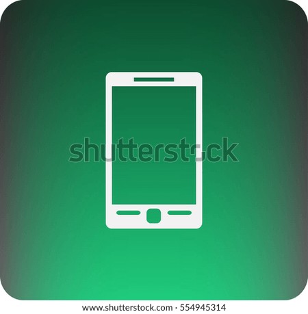 Flat icon of smartphone