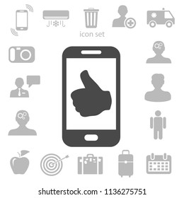 Flaches Symbol für Smartphone. Vektorgrafik
