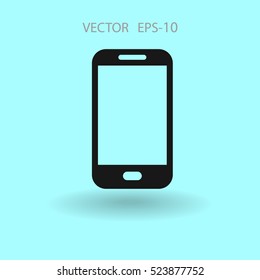 Flat icon of smartphone. vector illustration