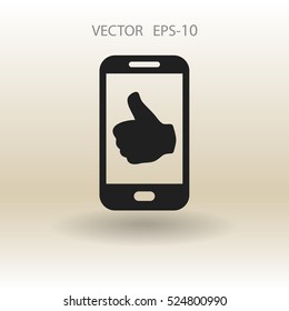 Flaches Symbol für Smartphone. Vektorgrafik