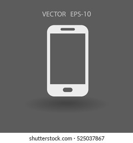 Flat icon of smartphone. vector illustration