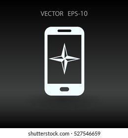 Flaches Symbol für Smartphone. Vektorgrafik
