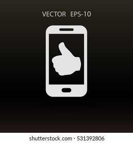 Ícone plano do smartphone. ilustração vetorial