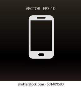 Flaches Symbol für Smartphone. Vektorgrafik