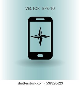 Icono plano del smartphone. ilustración vectorial
