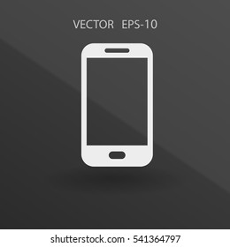 Flat icon of smartphone. vector illustration