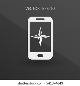 Icono plano del smartphone. ilustración vectorial