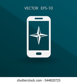 Icono plano del smartphone. ilustración vectorial