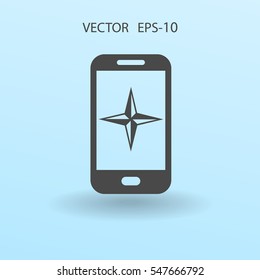 Icono plano del smartphone. ilustración vectorial