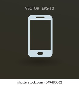 Flat icon of smartphone. vector illustration