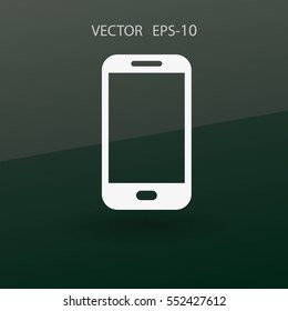 Icono plano del smartphone. ilustración vectorial